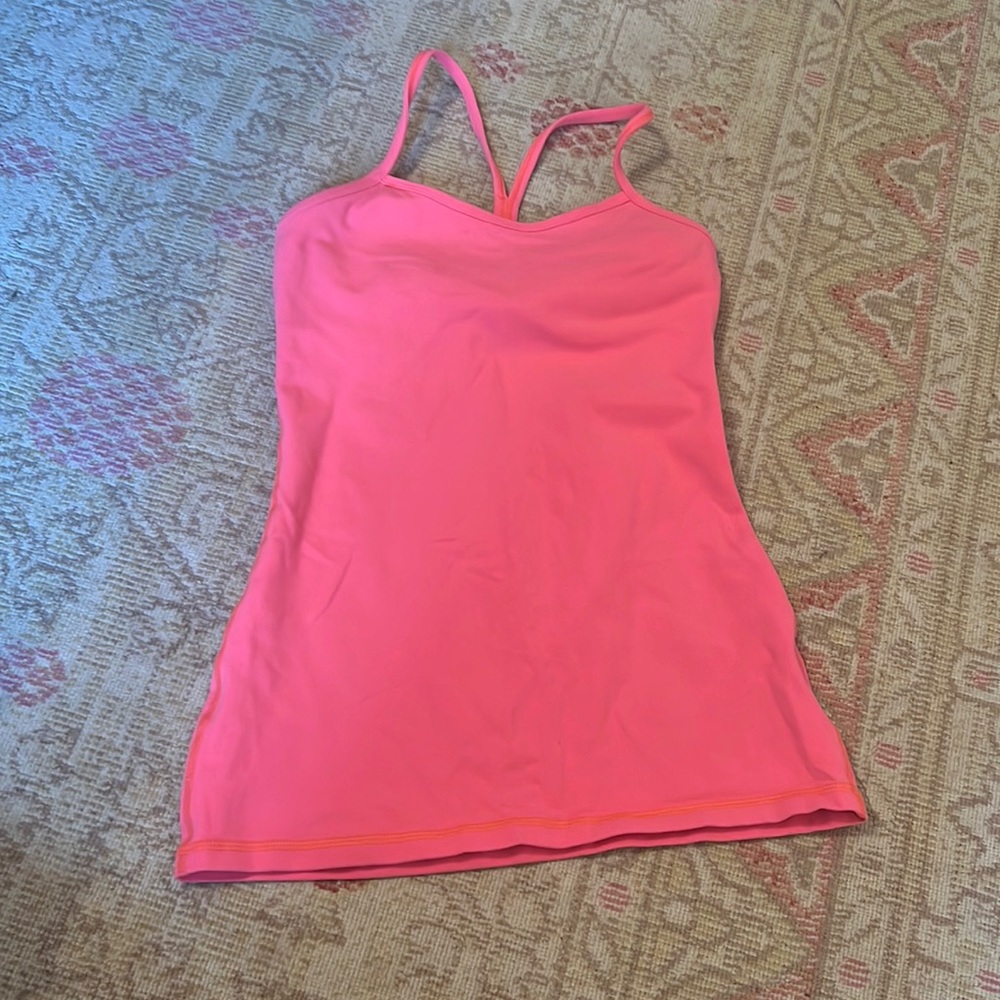 Lululemon power y pink tank top
